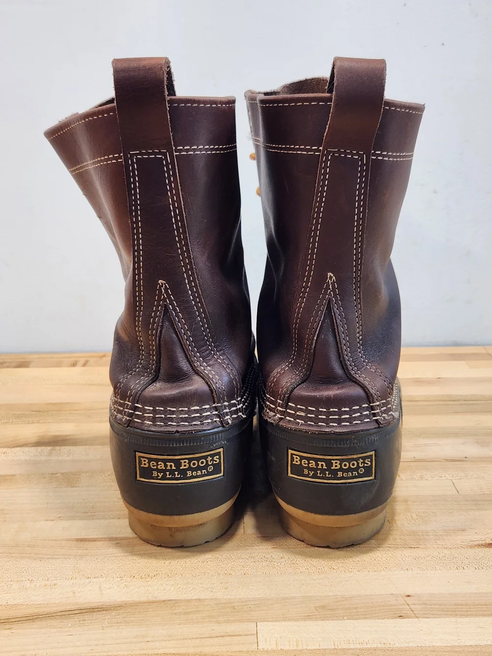 Vintage L.L. Bean Brown Leather and Rubber Duck Boots Unlined  Mens 11 N